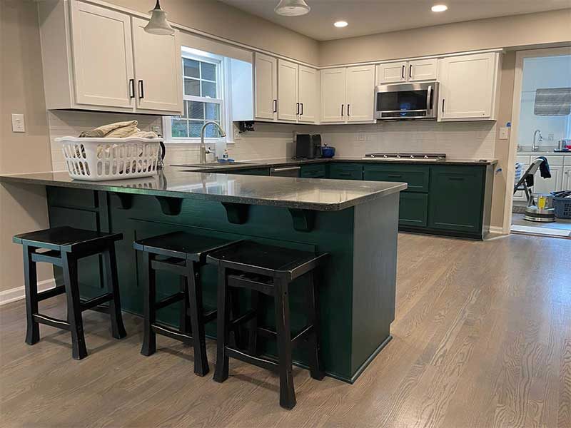 Kitchen Hardwood Floor Refinishing, Bethesda MD